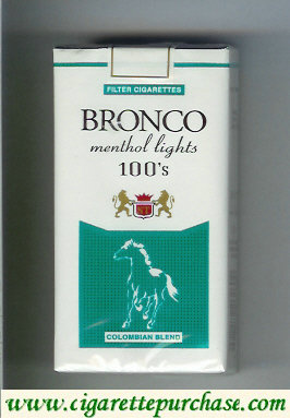 Bronco Menthol Lights 100s cigarettes